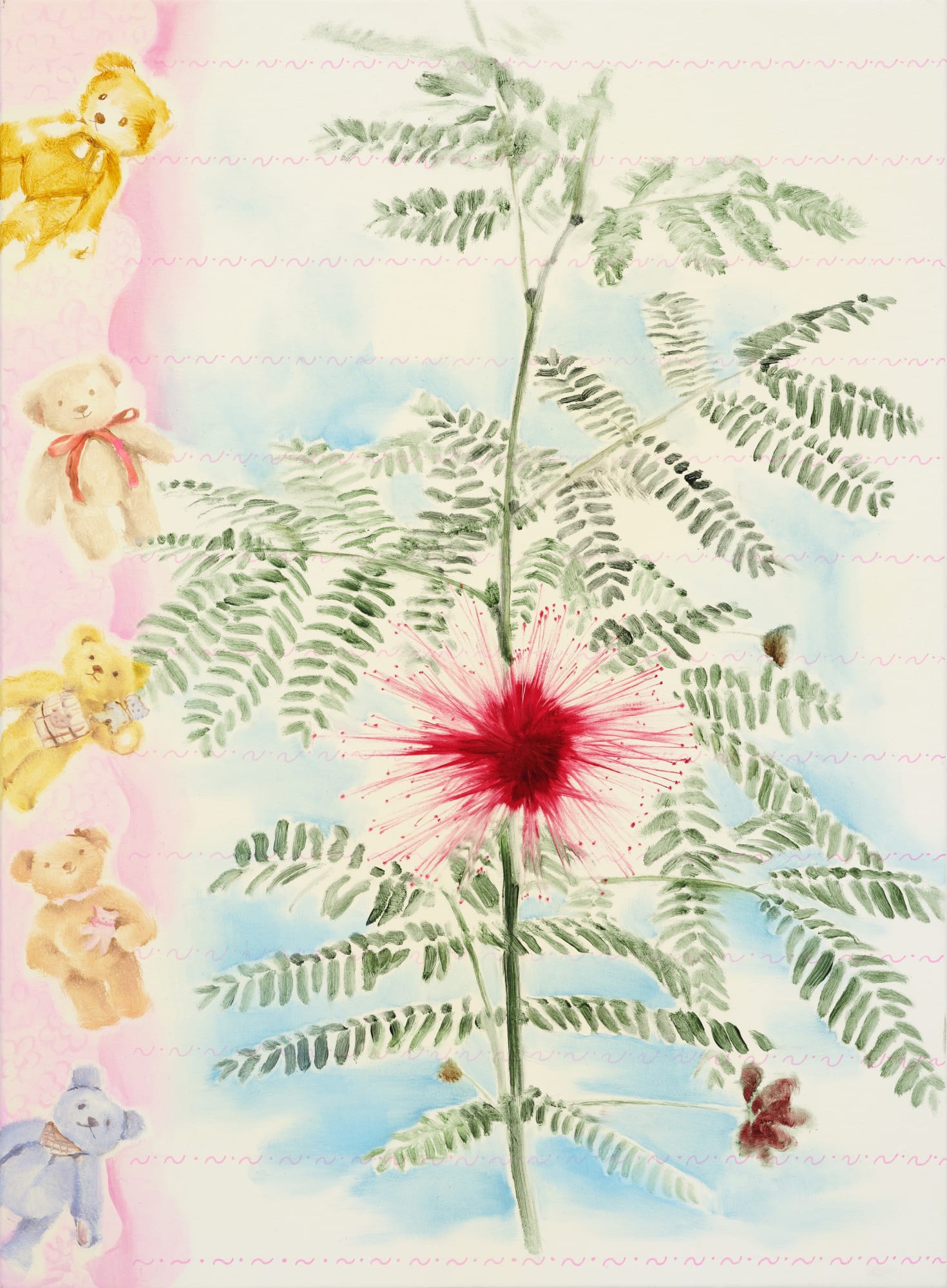 A red letter, oil and enamel on canvas, 46x33.5cm, 2021