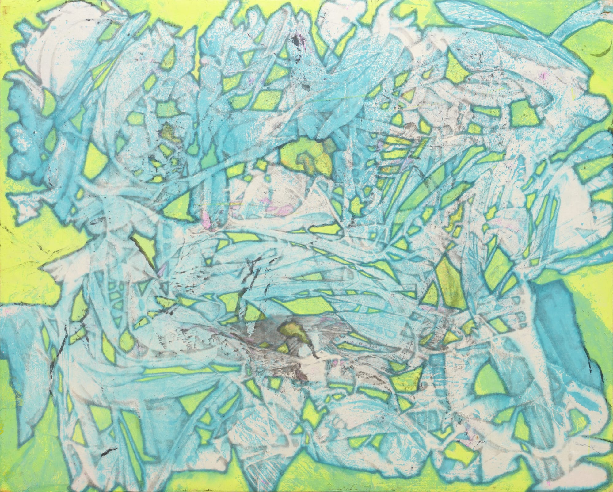 적운 Cumulus, 장지에 과슈와 먹, 130x162cm, 2019