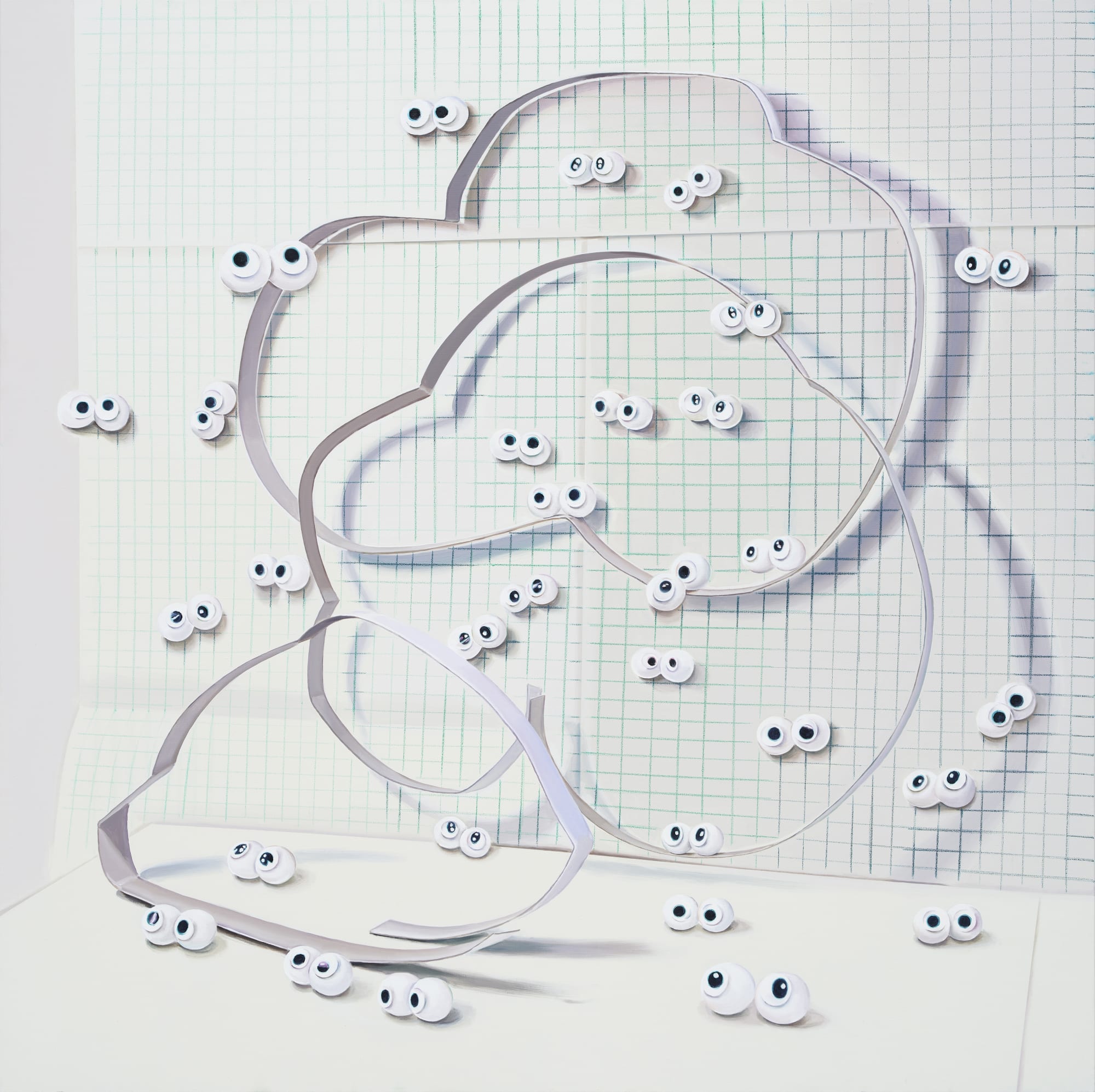 Snowdrops, oil on canvas, 130x130cm, 2021