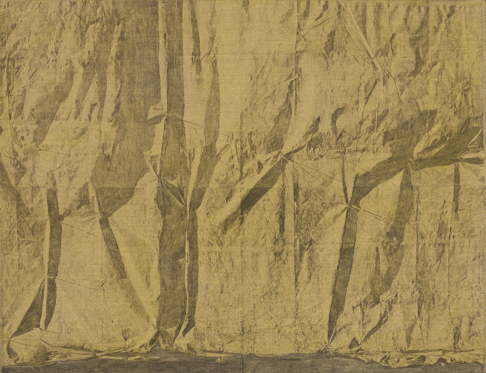 Shadow, graphite and acrylic on canvas, 40.9x53cm, 2021