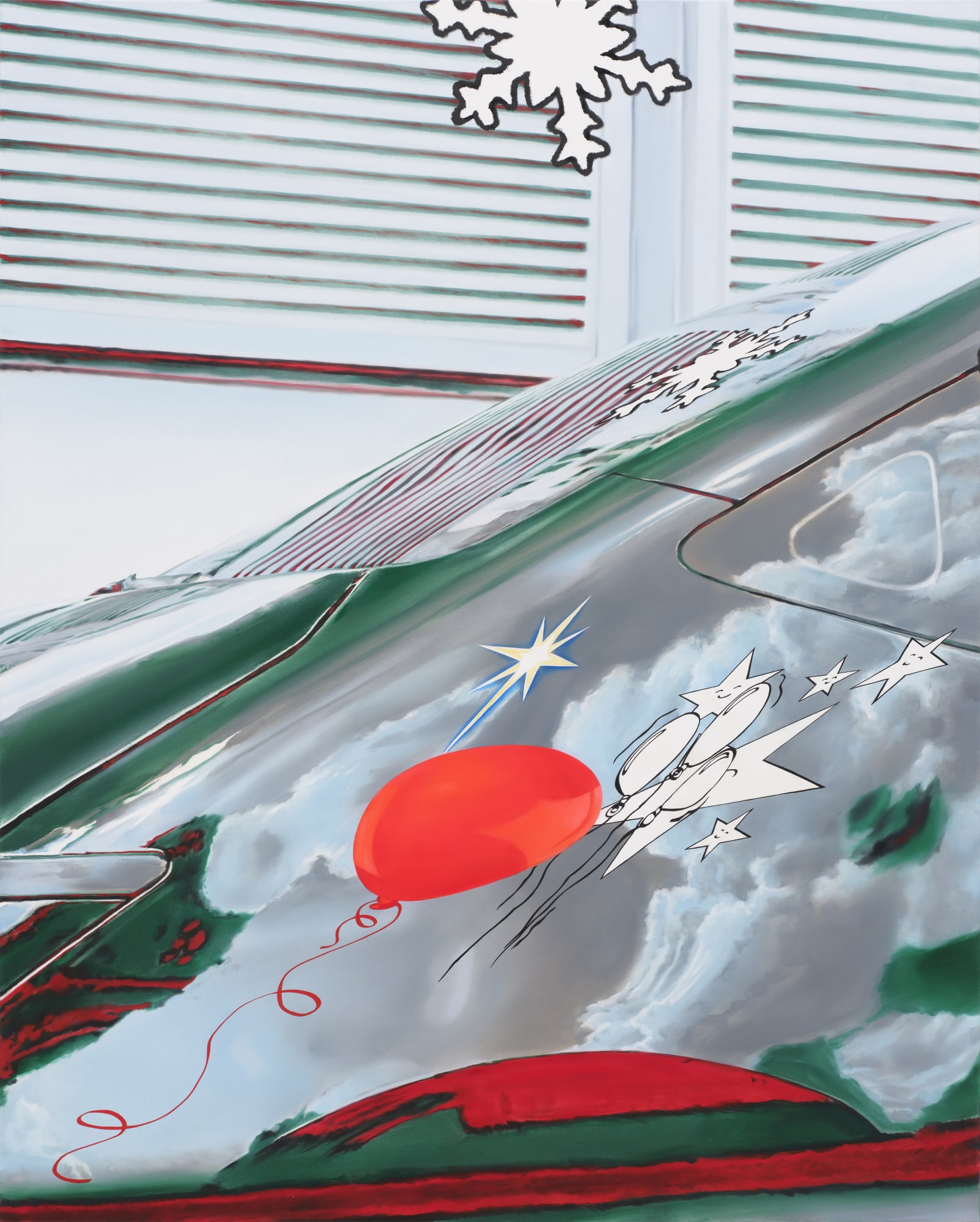 하늘 모양 하늘 Sky-shaped sky, oil on canvas, 100×80.6cm, 2024