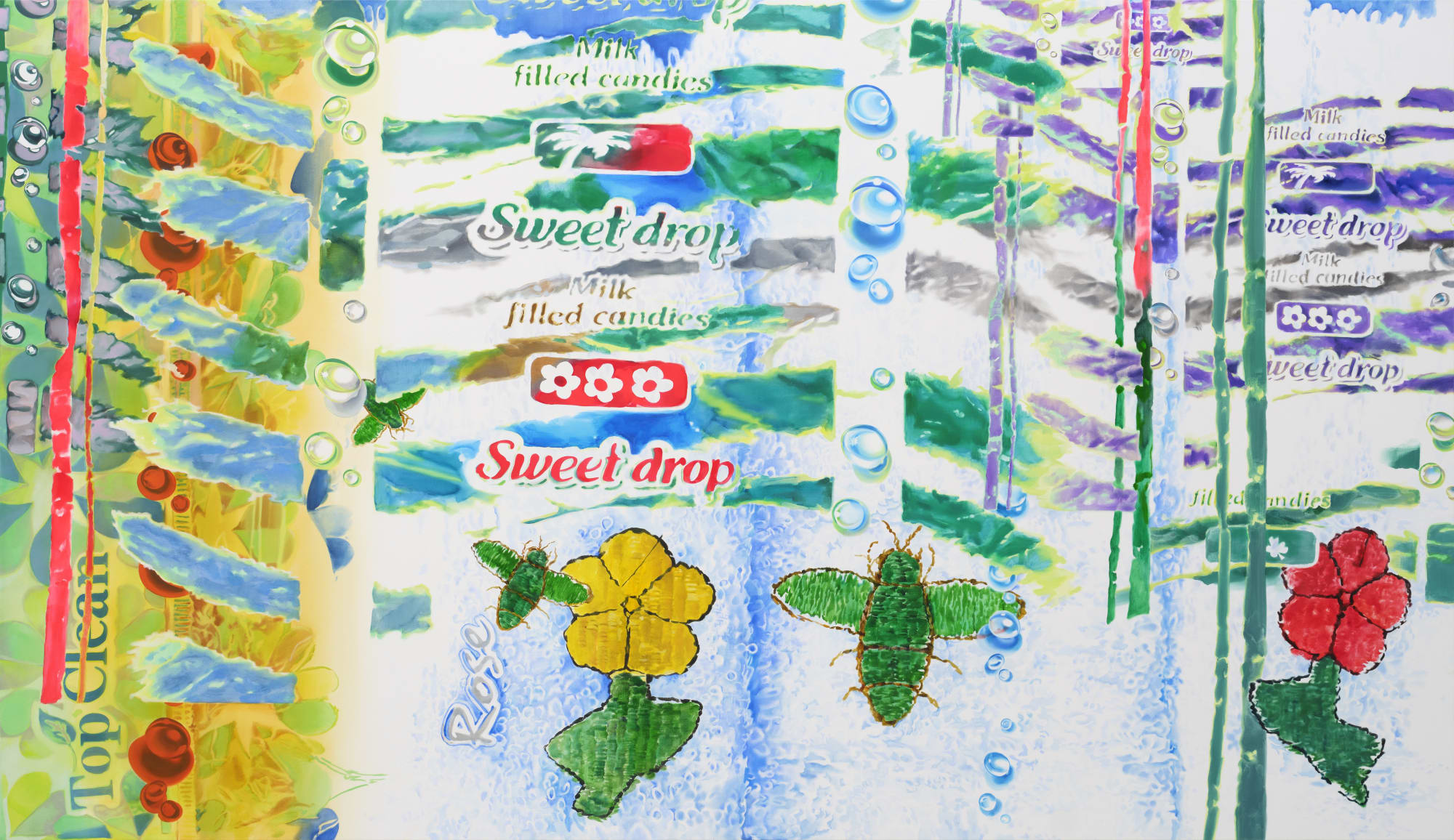 달콤한 바람이 부는 깨끗한 풍경 Sweet breezes and top clean landscape, oil on canvas, 112.1×193.9cm, 2024