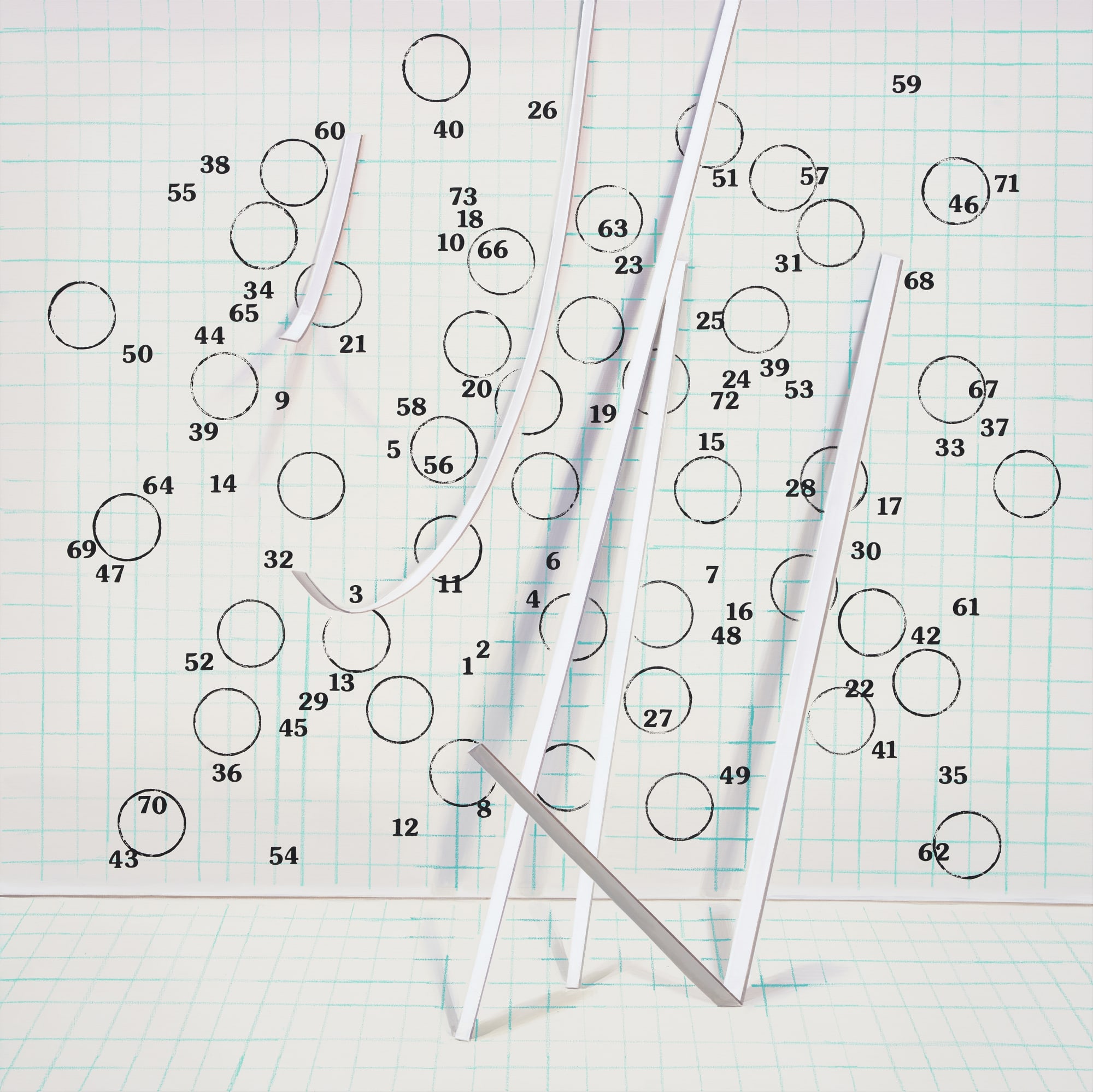 Sleet, oil on canvas, 130x130cm, 2021