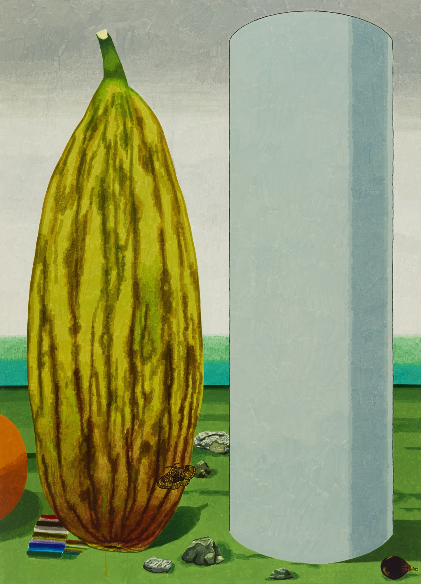 열매에서 기둥 From Fruit to Column, watercolor on canvas, 180x130cm, 2020