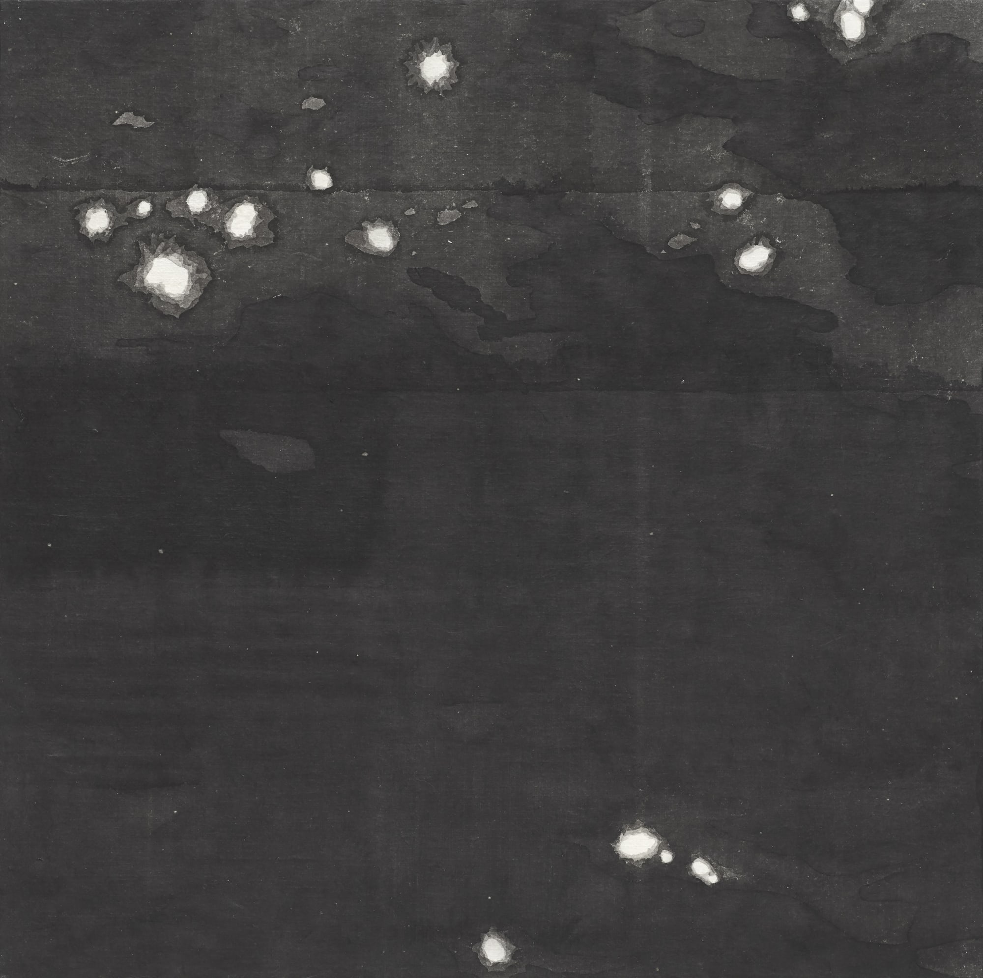 바다의 단면 45 Section of the Sea 45, ink on paper, 50x50cm, 2019