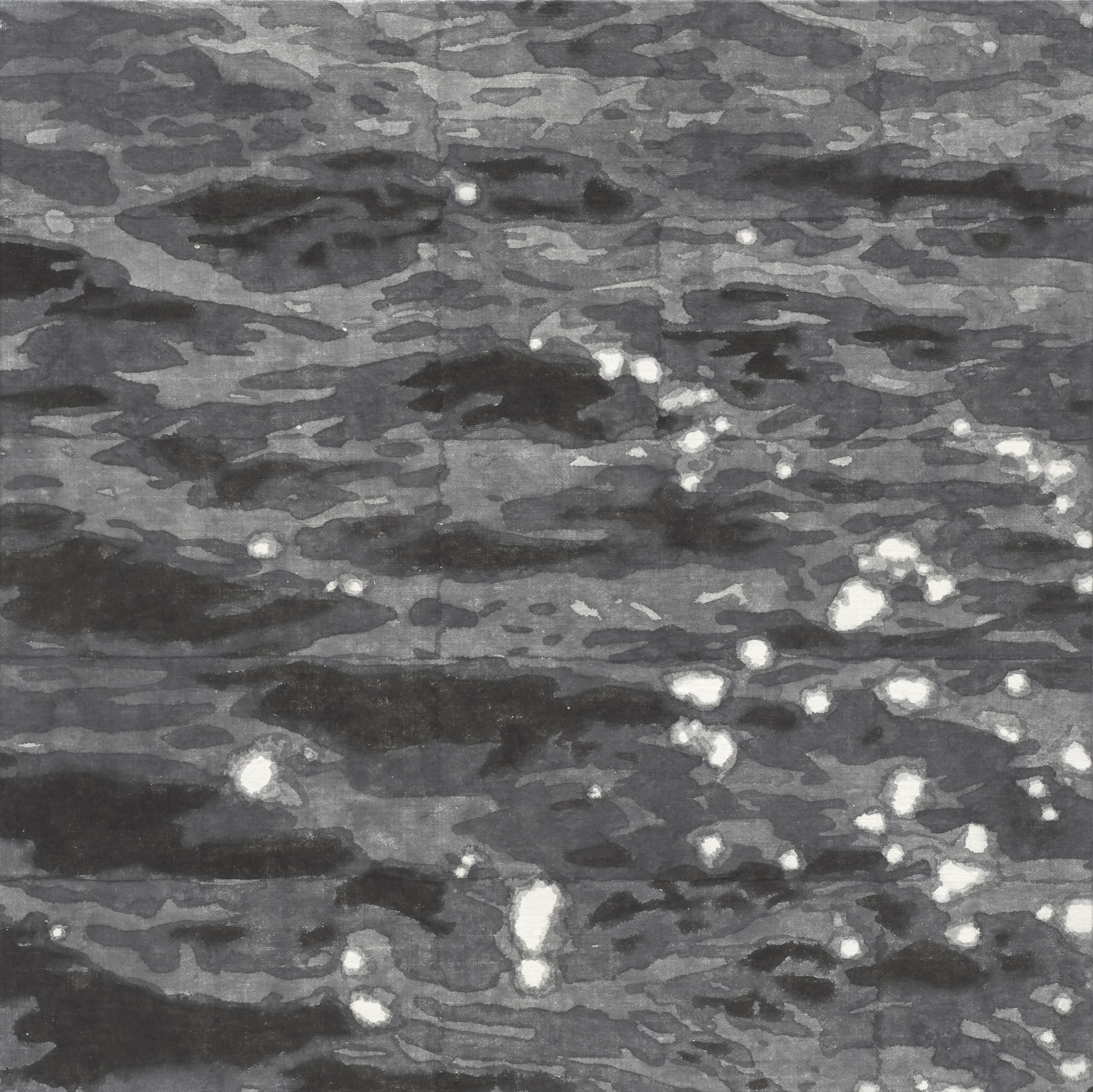 바다의 단면 19 Section of the Sea 19, ink on paper, 50x50cm, 2019