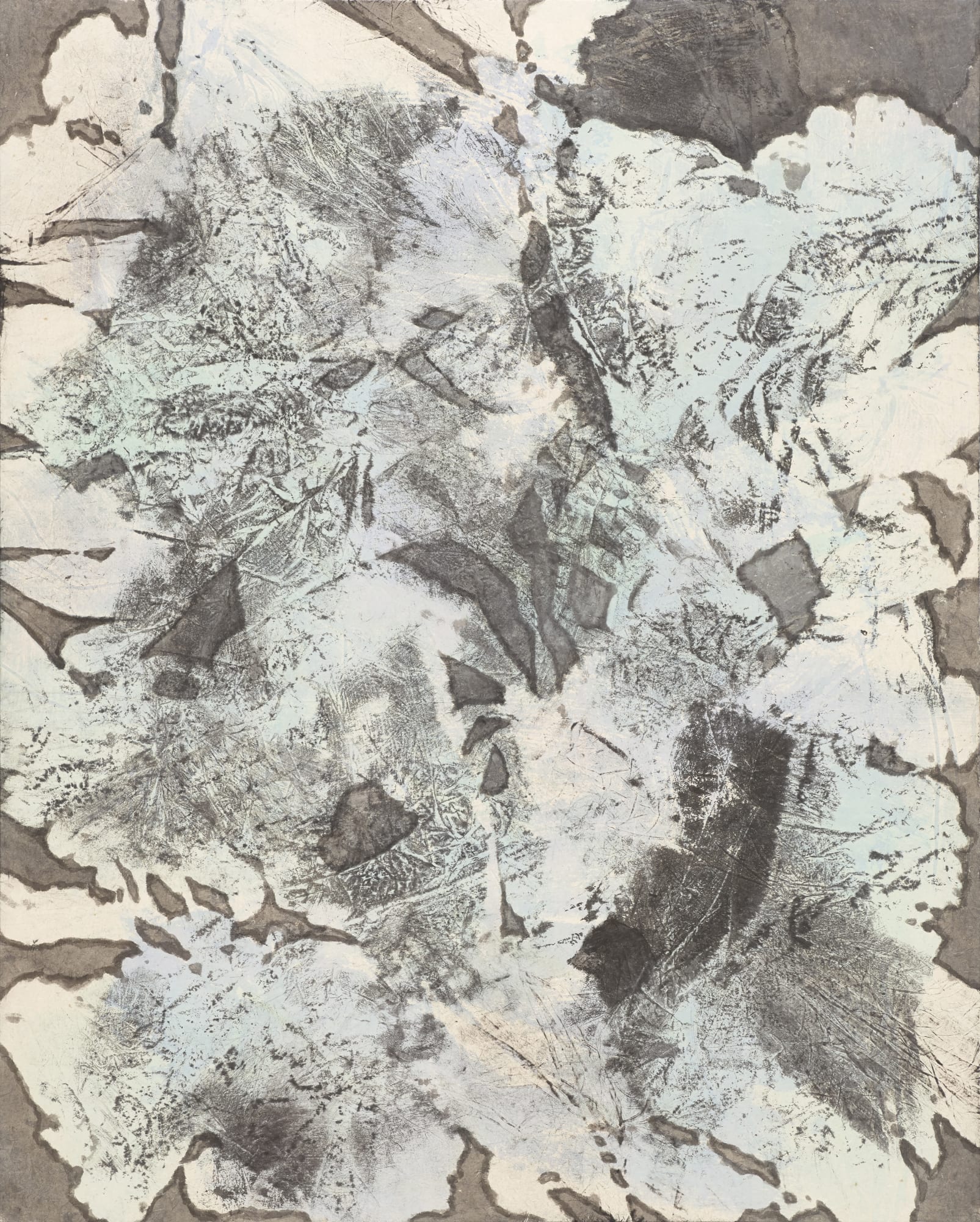 얼음 시내 Ice rill, ink and watercolor on paper, 162x130cm, 2019