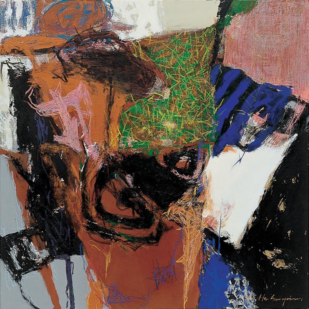 UNTITLED, mixed media on canvas, 90x90cm, 1992