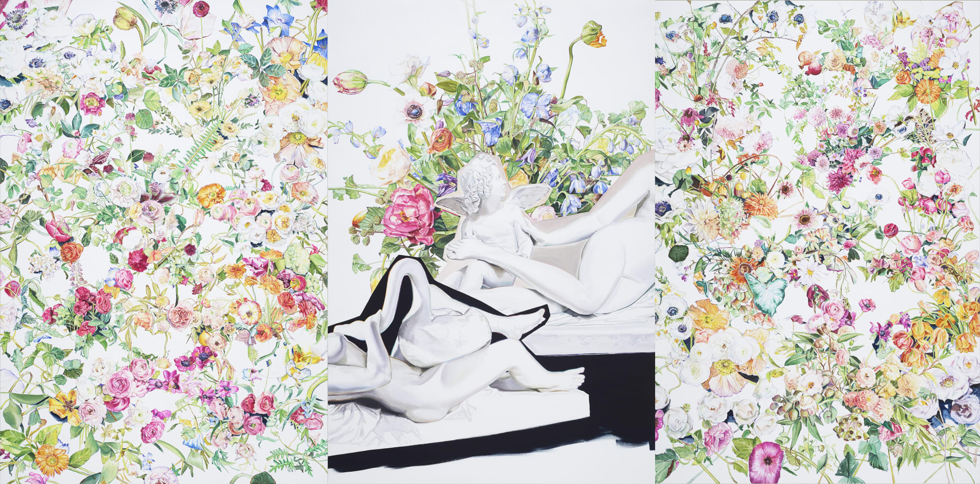 SP13, oil on canvas, 290.9x591cm(3pcs), 2018