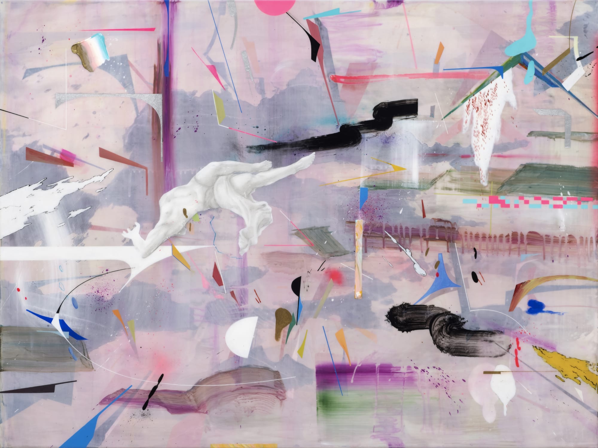 Aewol (涯月)I, mixed media on aluminium, 60x80cm, 2017