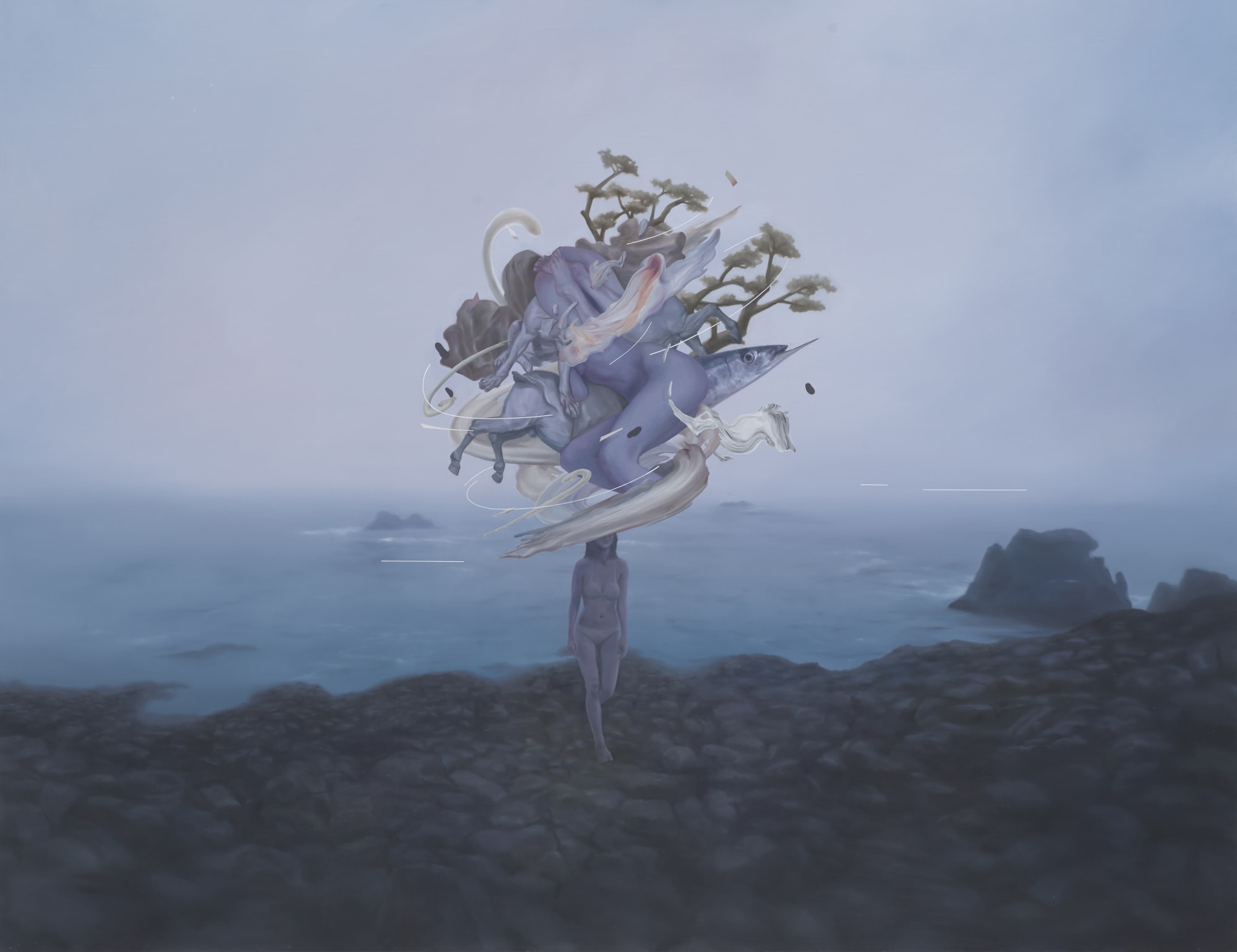 Black Water, oil on canvas, 112x145cm, 2018