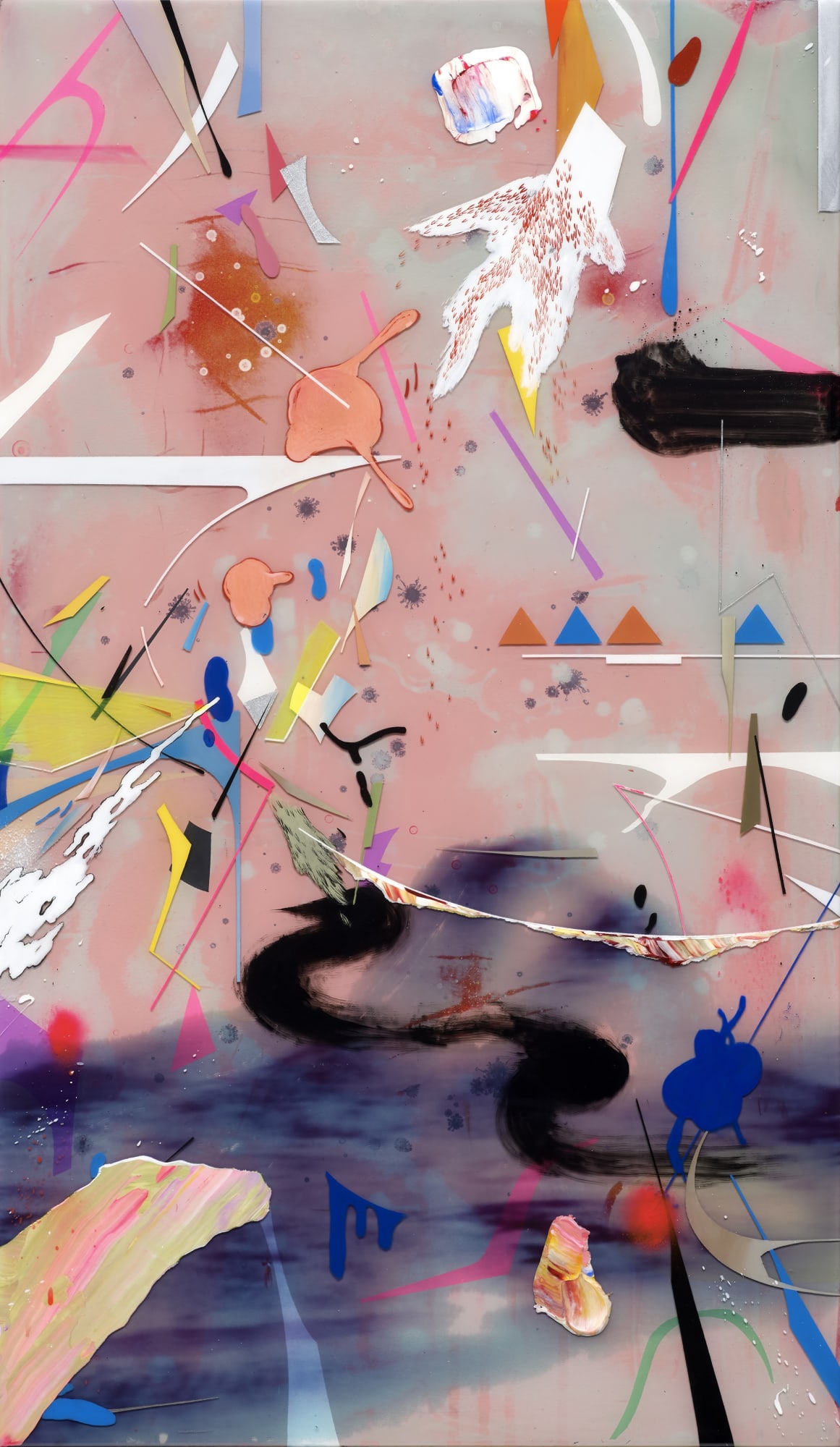 Glasshouse, mixed media on aluminium, 60x30cm, 2017