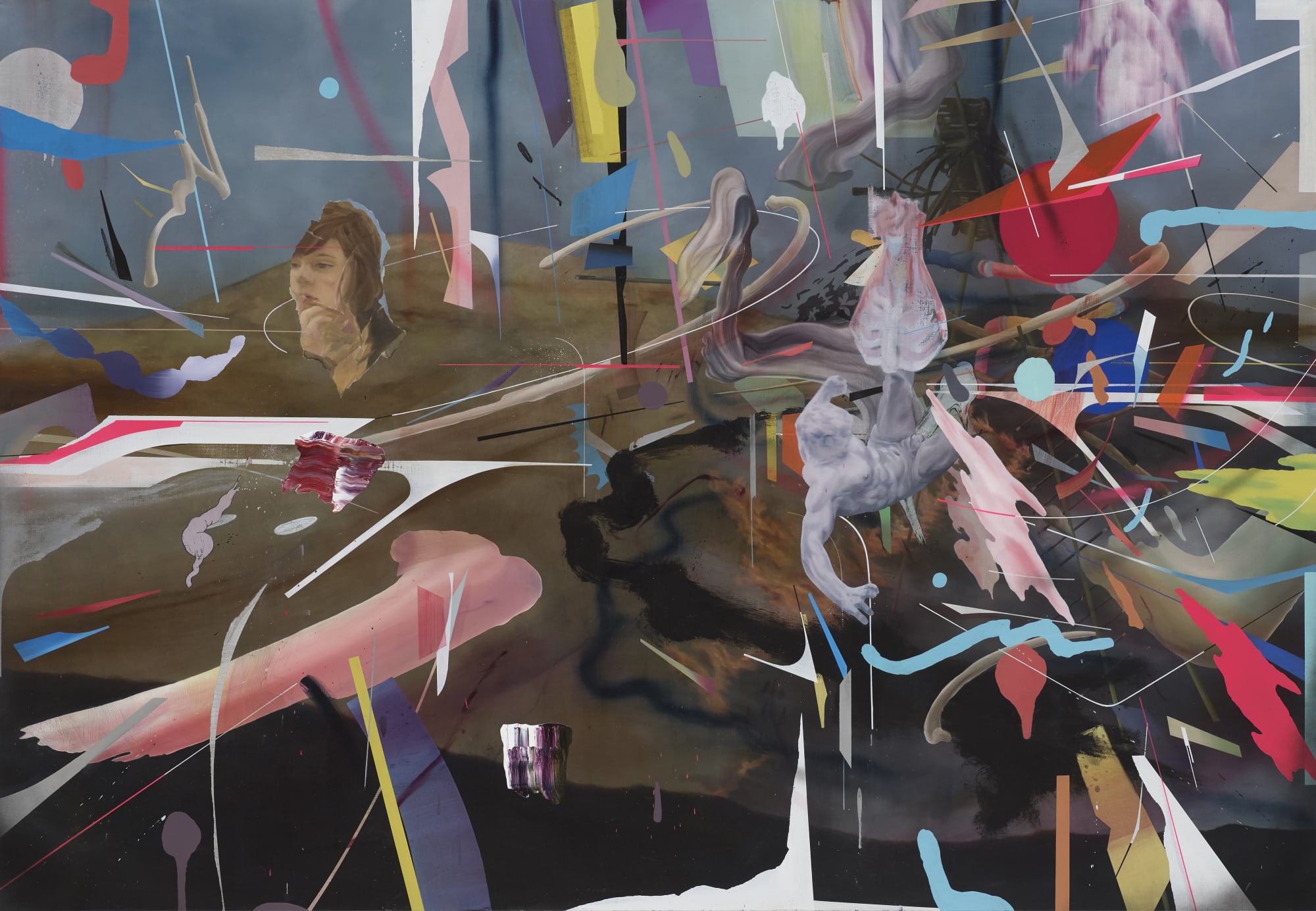 Grass Fire, oil on canvas, 112x162cm, 2018