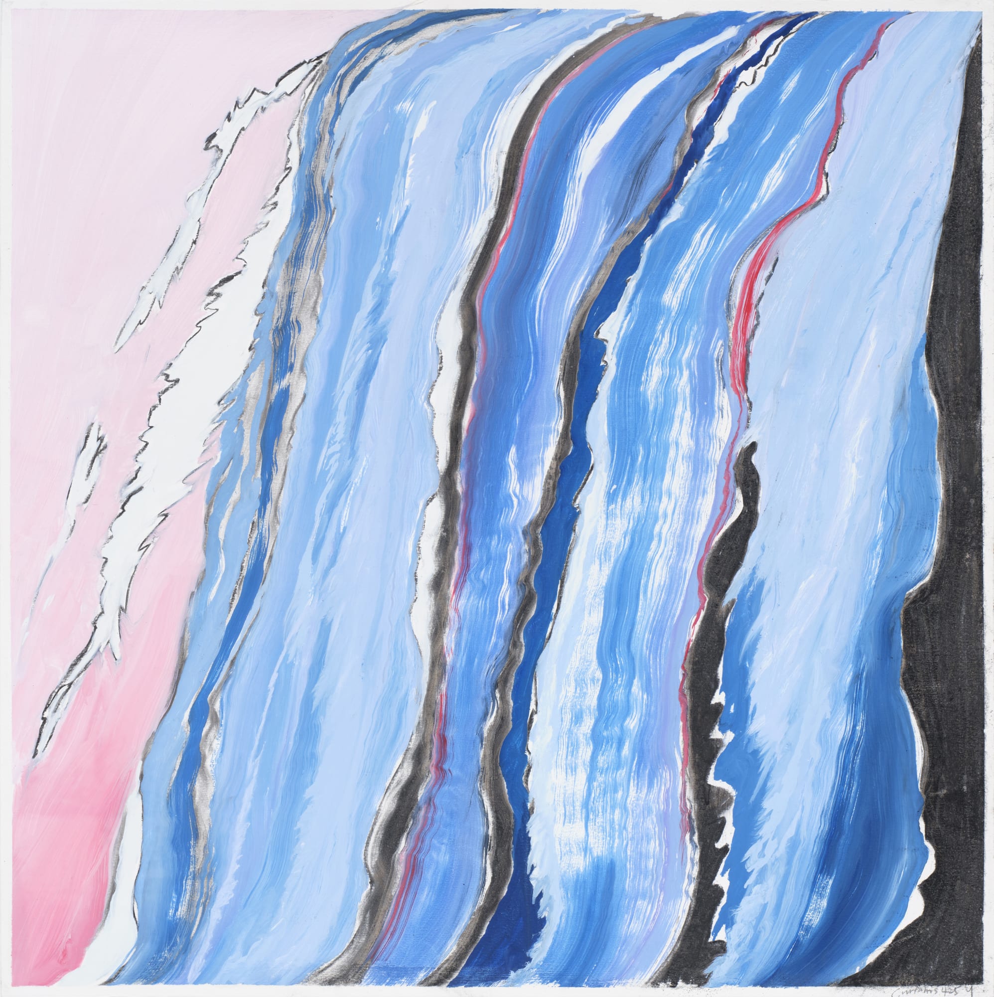 Curtains, charcoal and oil on canvas, 70 x 70 cm, 2025