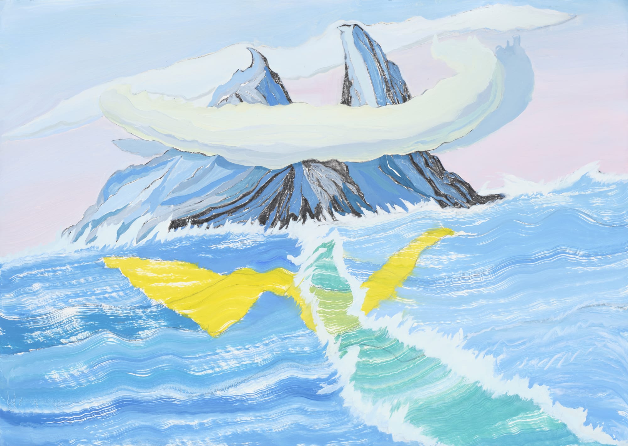 Shadowing practice 1, charcoal and oil on canvas, 54.5 x 78.8 cm, 2025