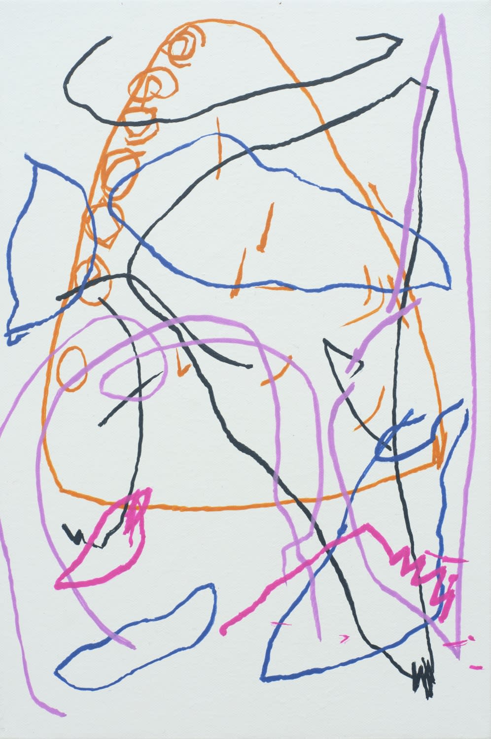 선들 Lines, watercolor on canvas, 41x27.3cm, 2025