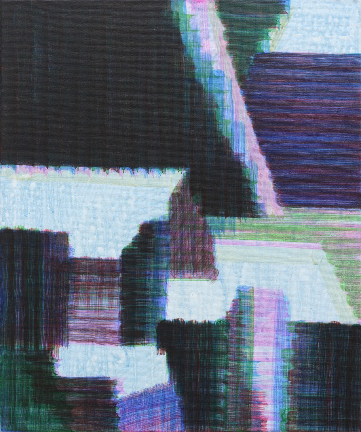 바위 Rocks, watercolor on canvas, 45.5x38cm, 2024