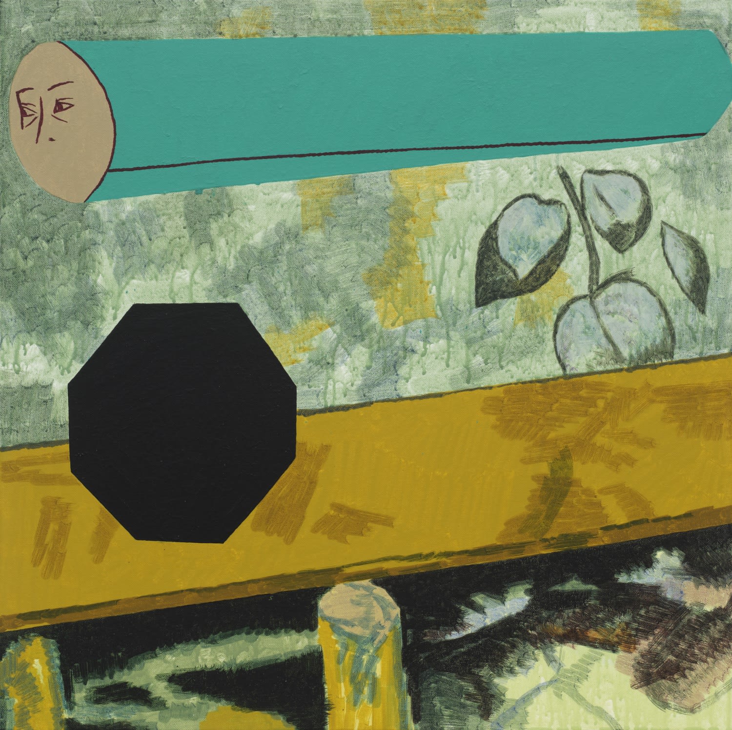 우리는 모두 세번째 눈을 가지고 있다 We All Have a Third Eye (2), watercolor on canvas, 60.6x60.6cm, 2025