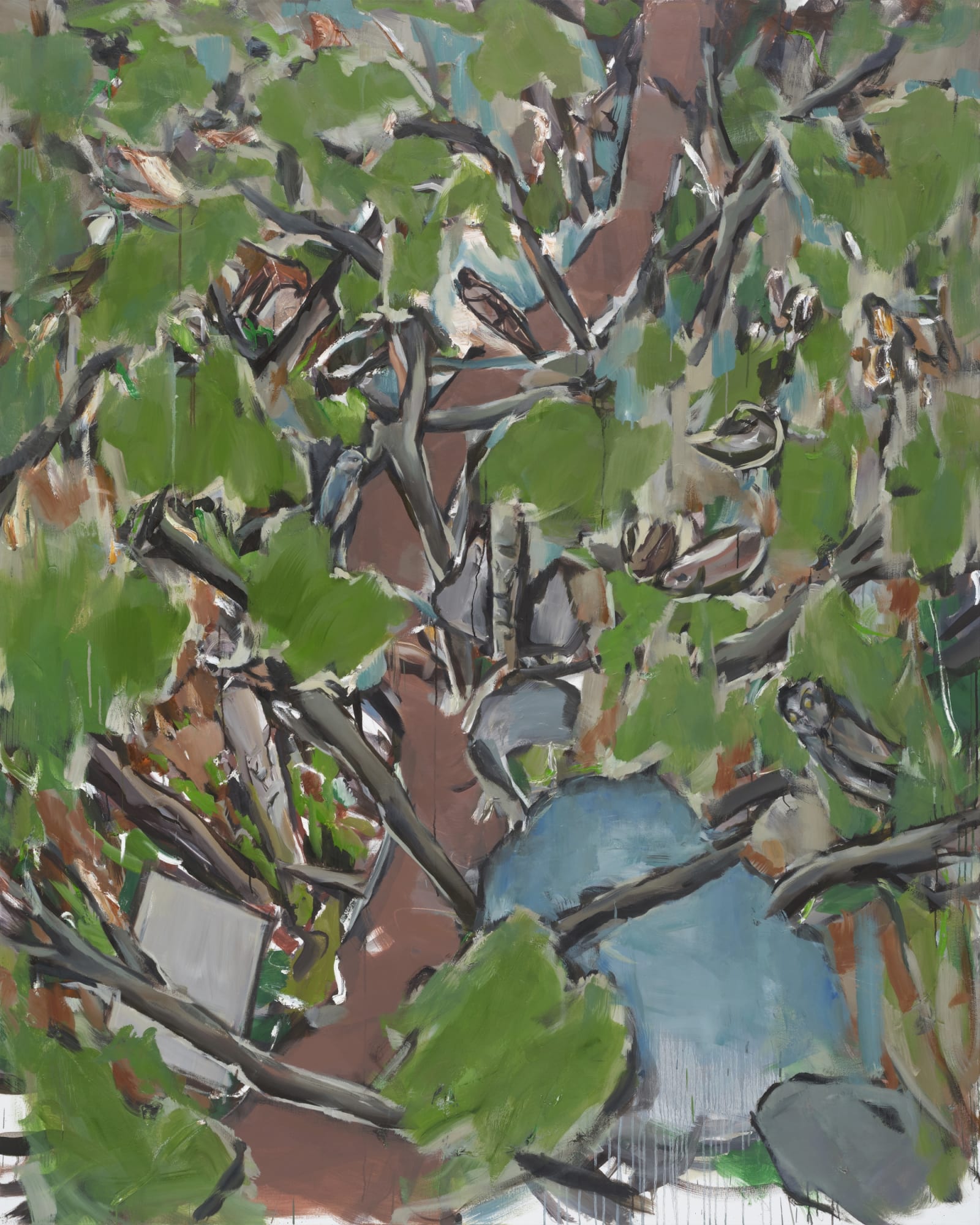 구불구불한 길 The twisting Path, oil on canvas, 200x160cm, 2025