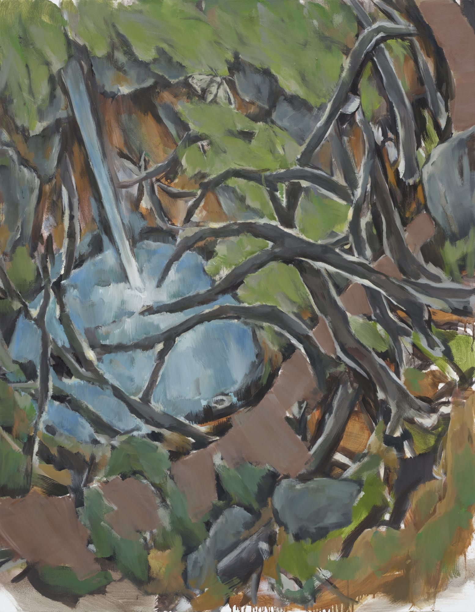 폭포 Waterfall, oil on canvas, 117x91cm, 2025