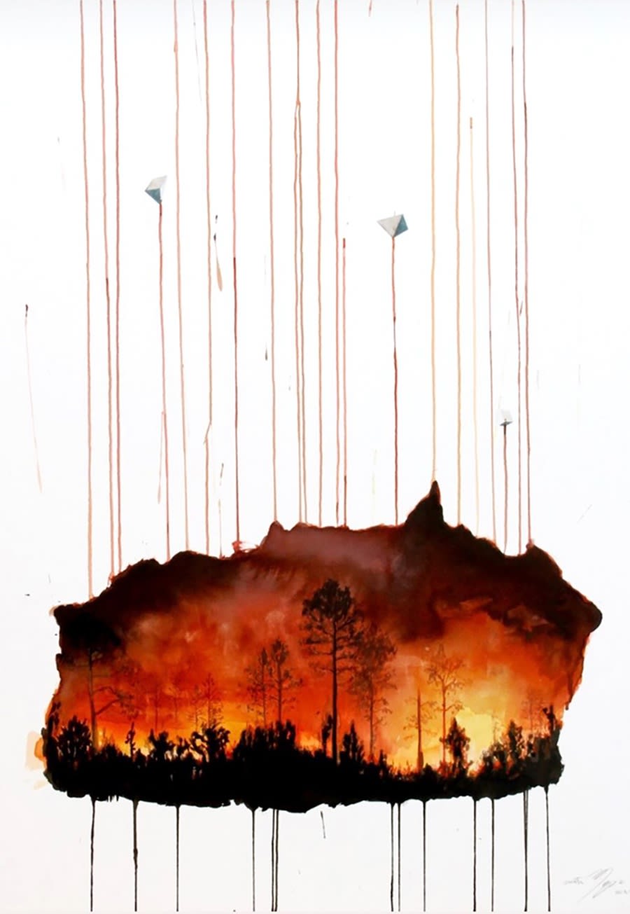 NORTON MAZA Sin título, 2021 Acuarela sobre papel Arches 300gr 115 x 85 cm