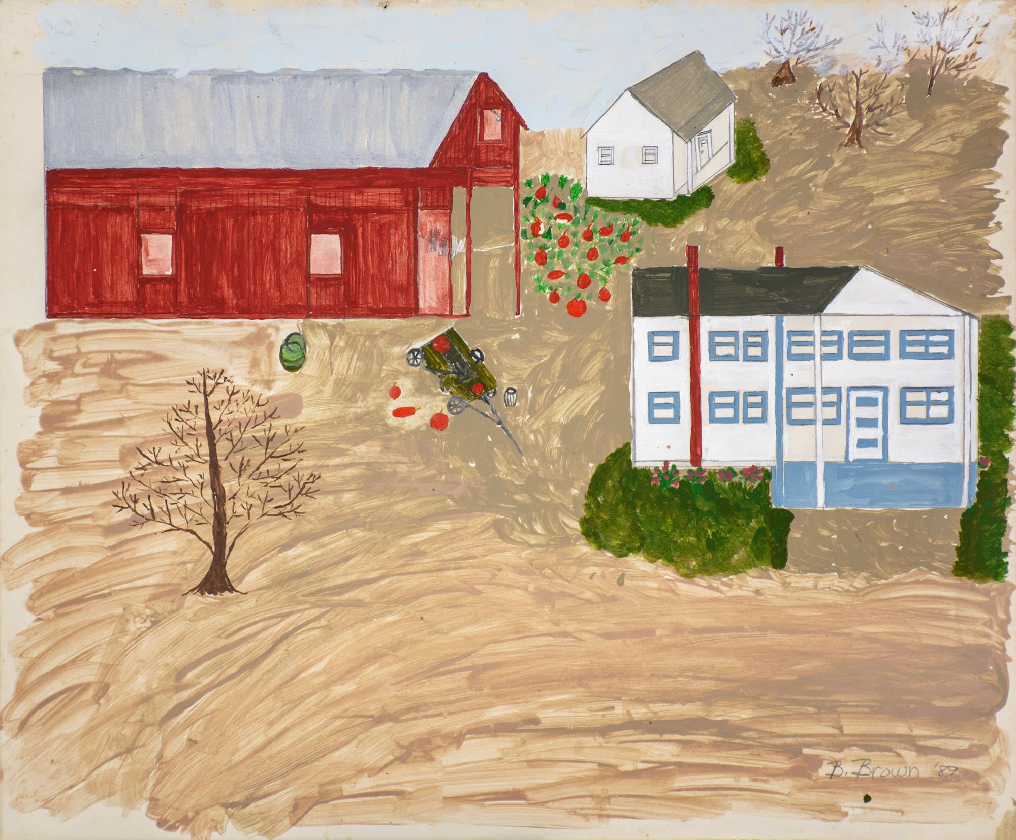 Untitled, 1989. Acrylic, pencil and watercolor on paper. 14 x 17 inches.