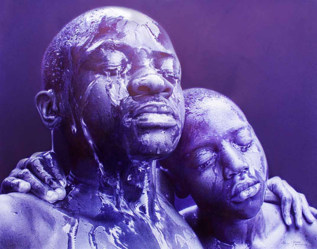 Oscar Ukonu Story from April 2016 Ball pen on paper 55.88 x 71.12cm