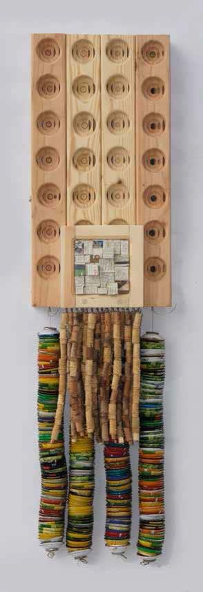 Accumulated Virtue 2015 Mixed media 130 x 35 x 15cm