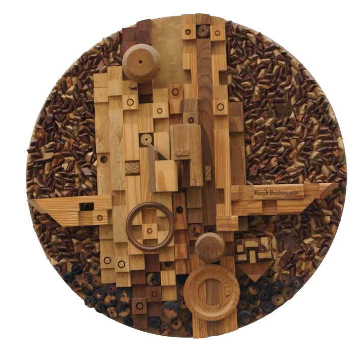 Wing Knot 2012 5 wooden panels 75 x 75 x 15cm (x1), 76 x 29 x 9.5cm (x4)