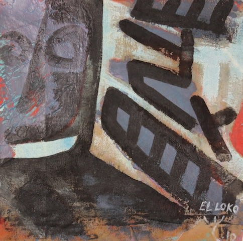 EL Loko Cosmic Alphabet 3 2011 Acrylic on canvas 81 x 60cm