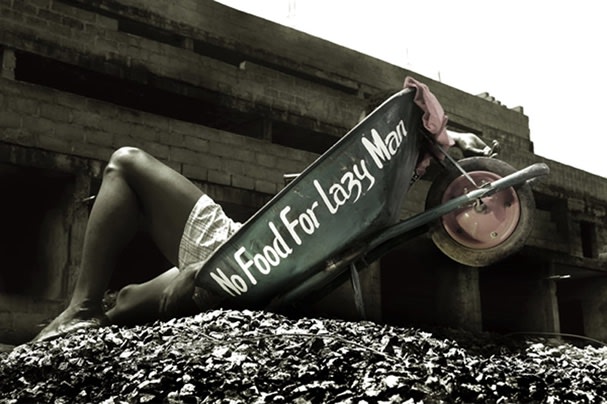 Uche James-Iroha No Food For Lazy Man 2008 Photography 50 x 60cm