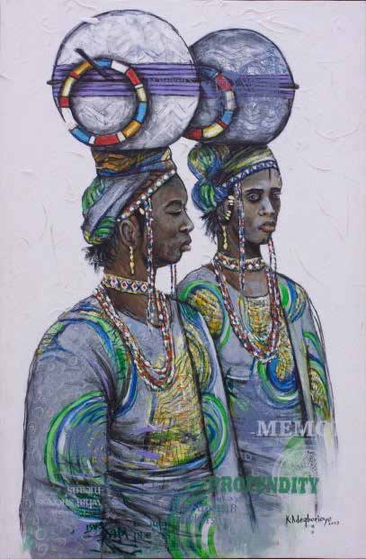 Kwariya II 2017 Mixed media on canvas 151 x 99cm