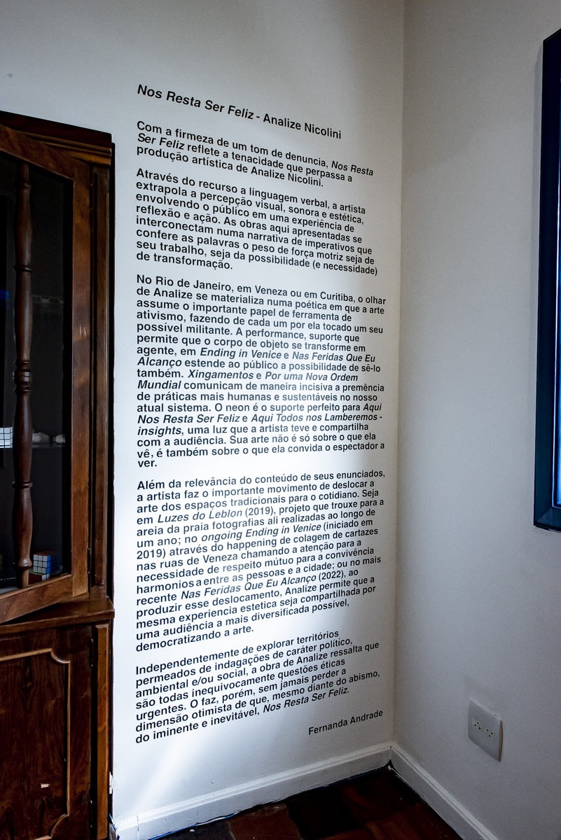 Exhibition view. Nos Resta Ser Feliz (We Can Only Be Happy). SOMA Gallery, 2022. Photo: Kraw Penas.