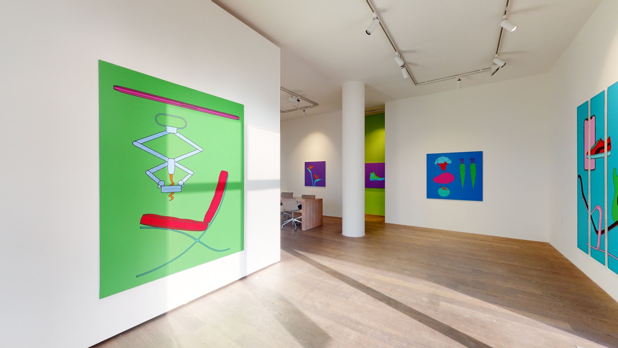 Installation View of Birds of Paradise Galerie Andres Thalmann, Zurich, Switzerland