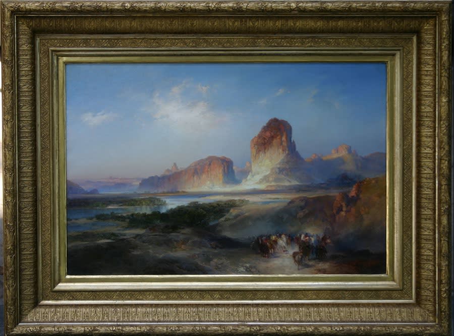 Thomas Moran (1827-1926) Green River of Wyoming Oil on canvas 25 x 48 in