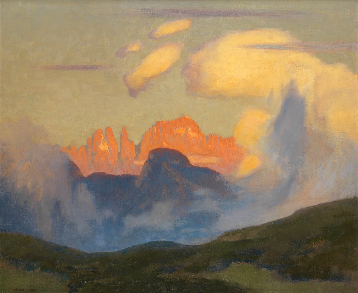 Adrian Scott Stokes (1854-1935), Evening Glow on Rosengarten