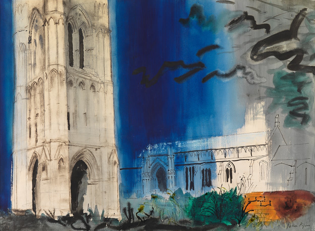 John Egerton Christmas Piper (1903-1992), The Church of St Mary the Virgin, West Walton, Norfolk