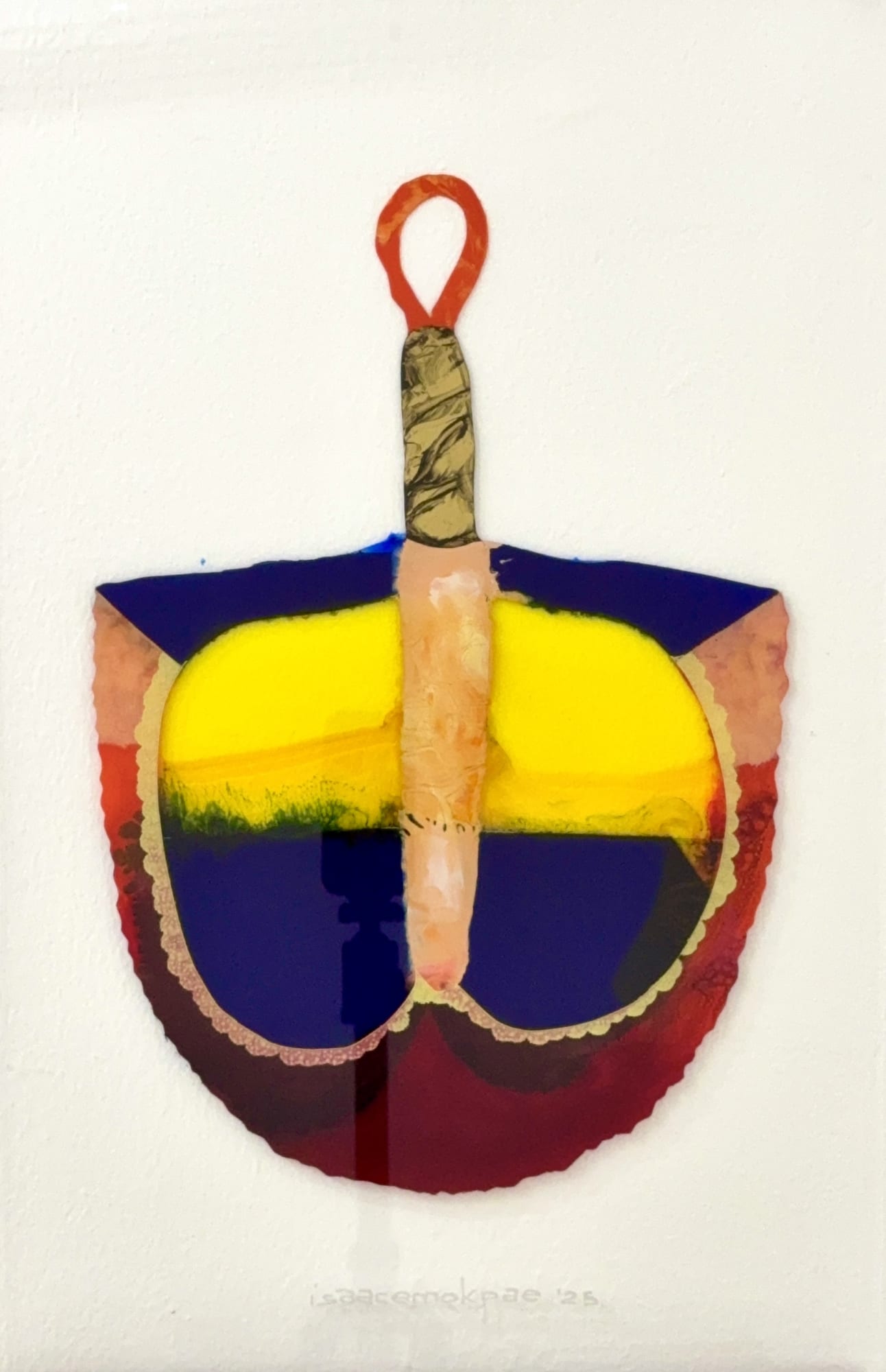 Isaac Emokpae Ezuzu Uwa 5 (Fan of wealth), 2025 Stained Plexiglass 84 x 43.5 cm