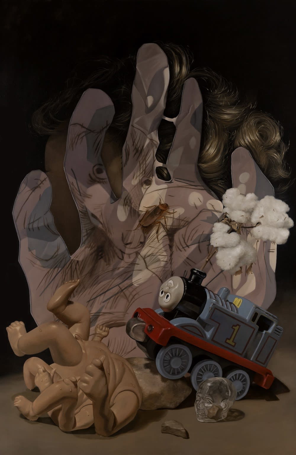 Josh Juett, Mind The Gap, 2024, oil on canvas, 101 x 152cm.