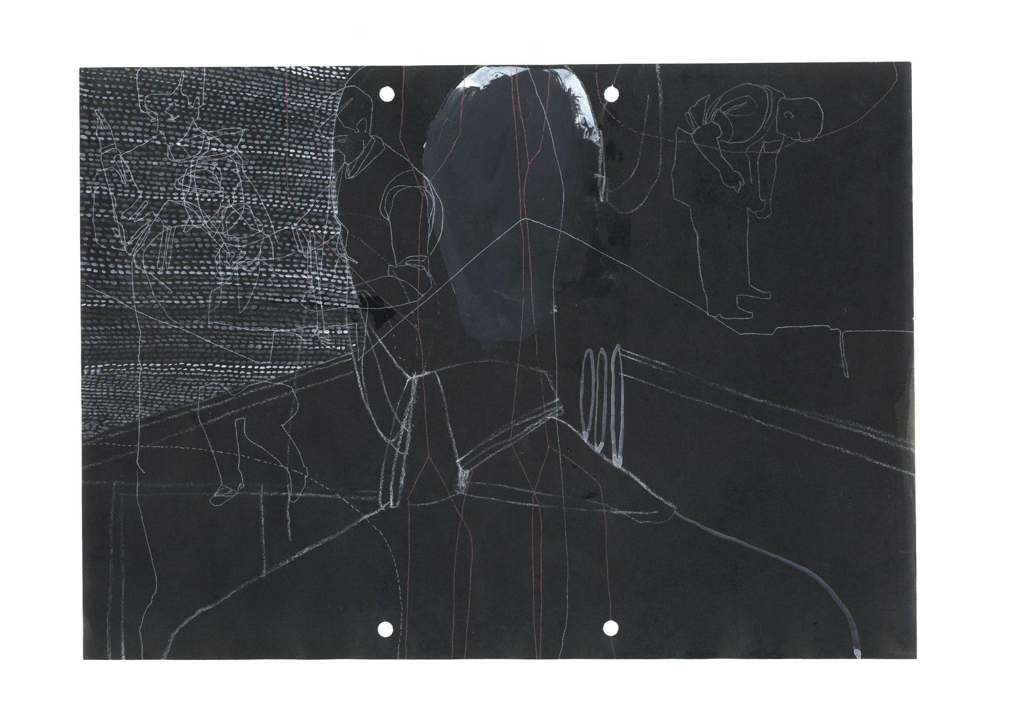 Teil II Ink and crayon on found paper, 2011 21 x 29.7 cm