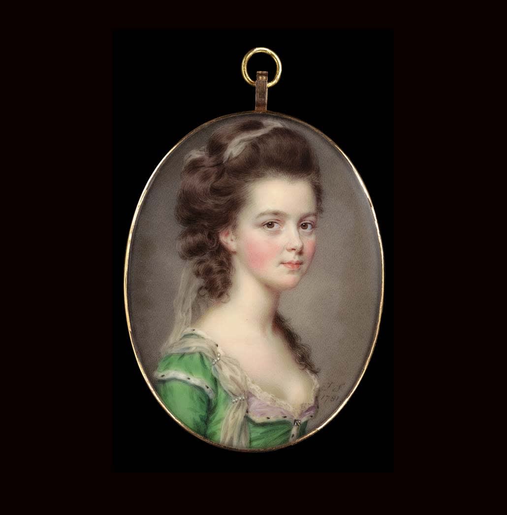 Portrait miniature of Mrs. Russell (nee Cox) by John Smart