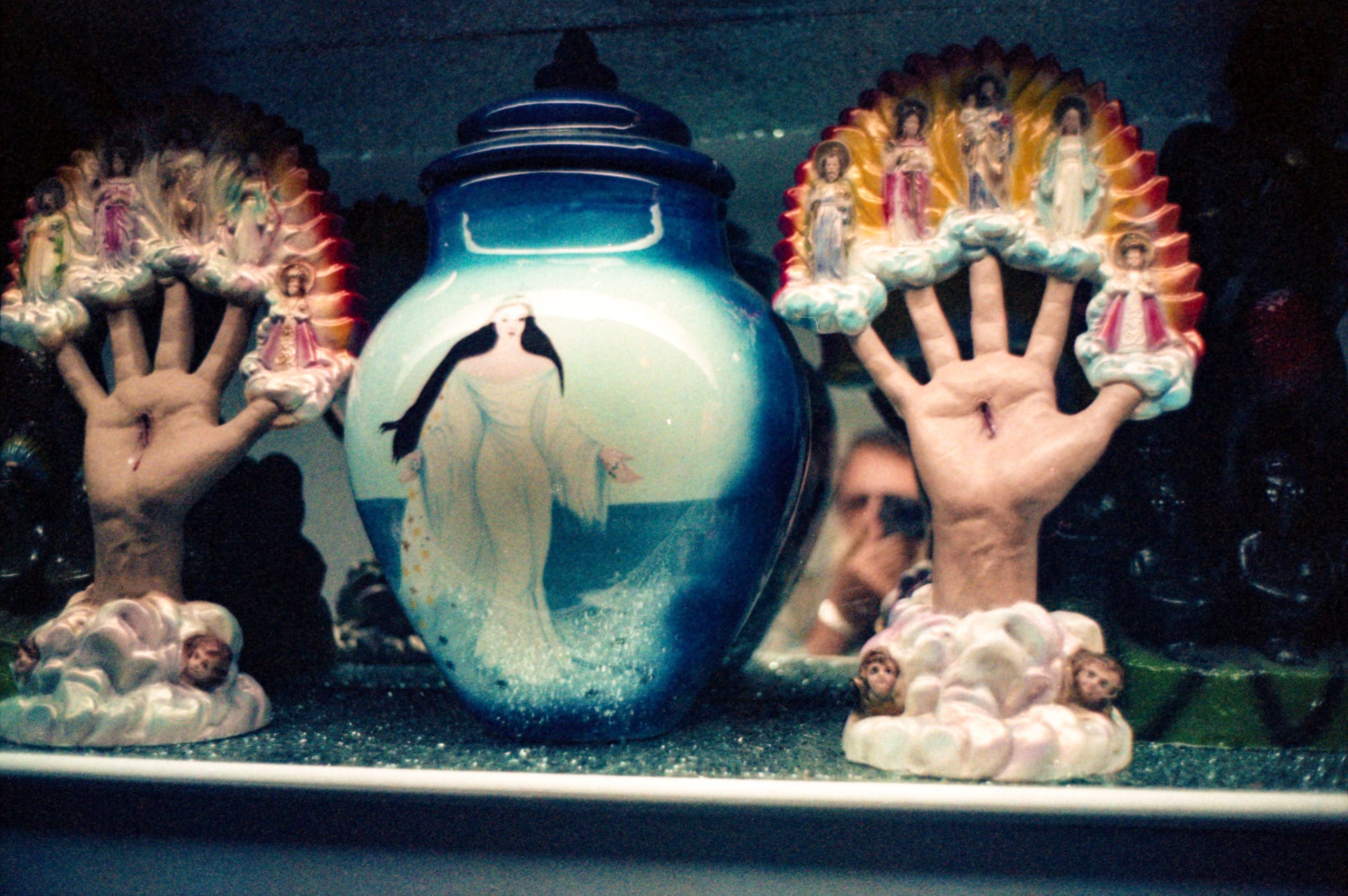 Self portrait in a window display, Paris, FRANCE, 1989 BAM1989012Z02491-20A
