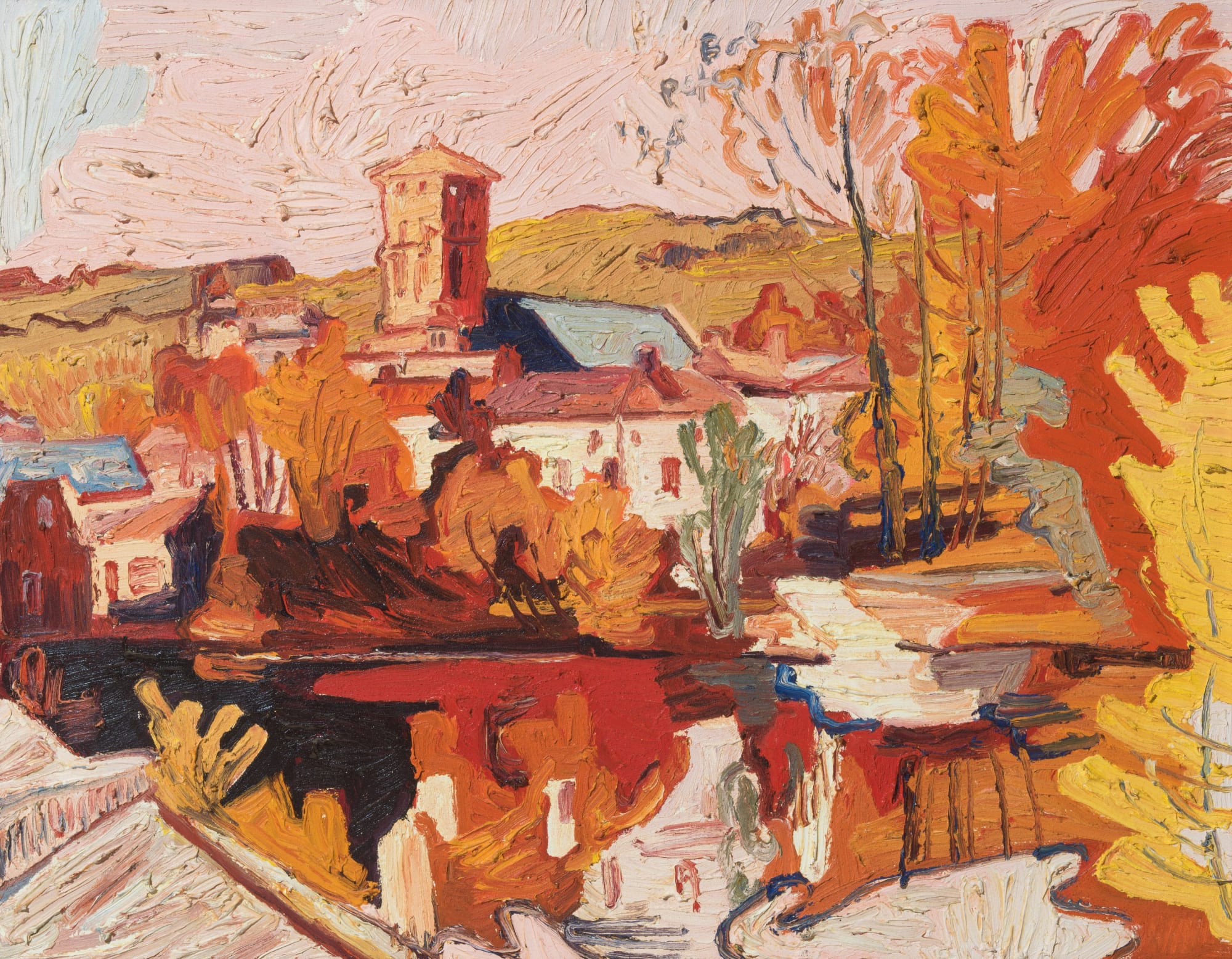 Peter Bol, De Aveyron bij Varen, 1998, 72x92 cm