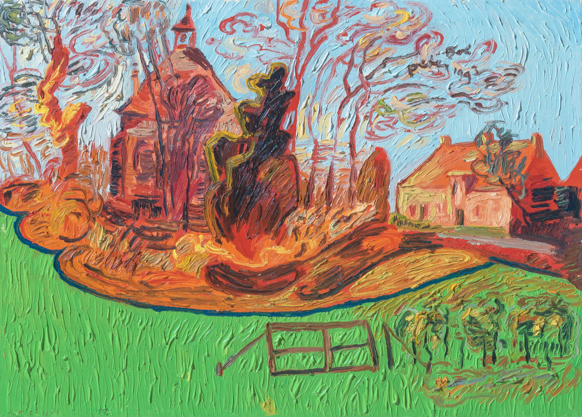 Peter Bol, Nederhemert-Zuid, 1993, 50x65 cm