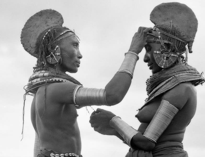 Rendille preparing for a ceremony – Northern Kenya 1970
