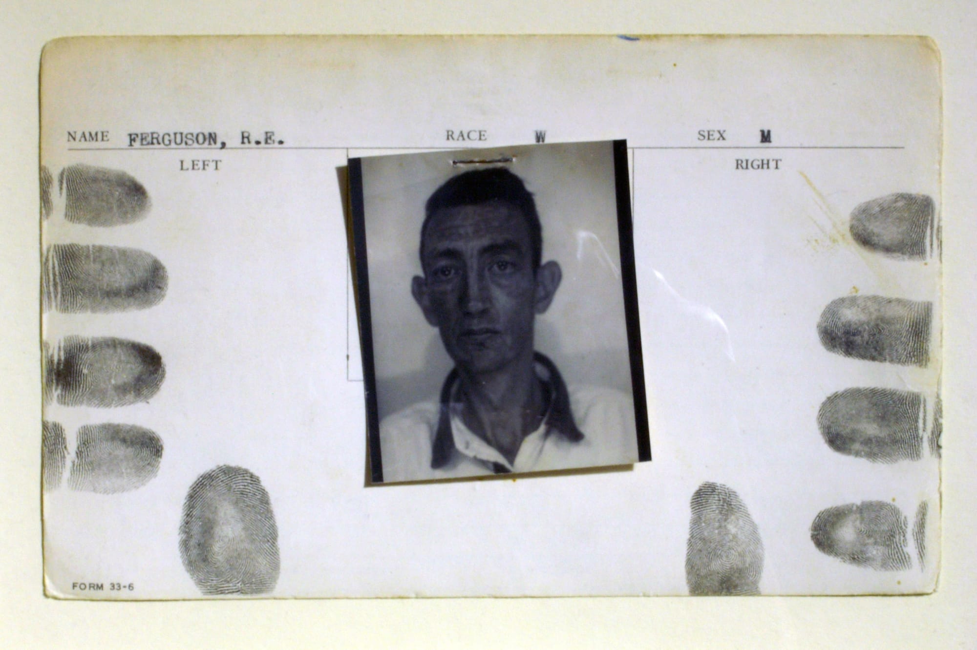 Anonymous, American police archive records - original photocard, 1966