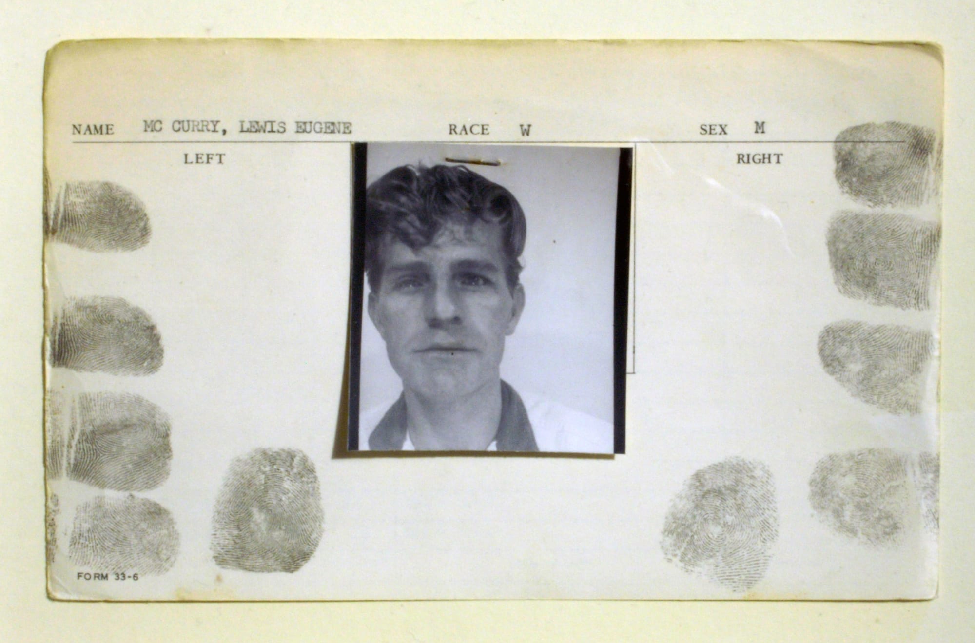 Anonymous, American police archive records - original photocard, 1967