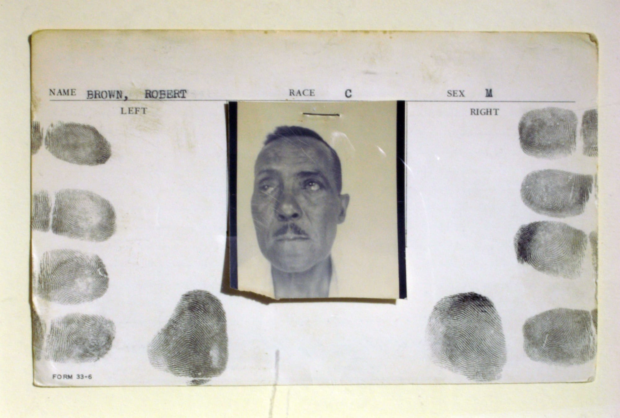 Anonymous, American police archive records - original photocard, 1966