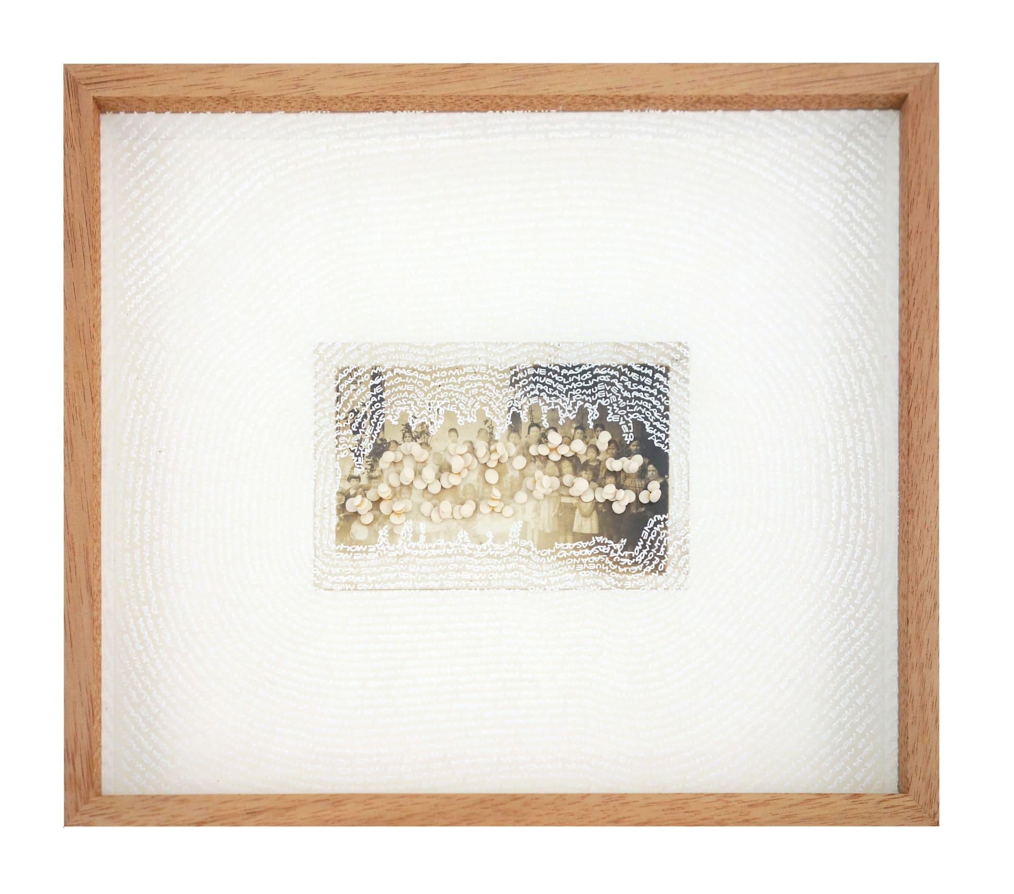 Eugenia Martinez, Group of people with white claudia, 2016