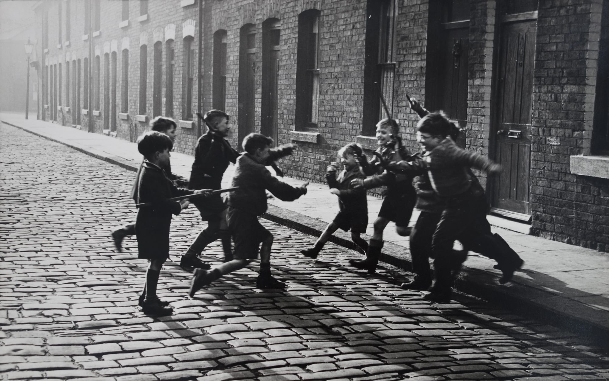 Neil Libbert, Cowboys and Indians, Salford Lancs, Street Scene, 1957